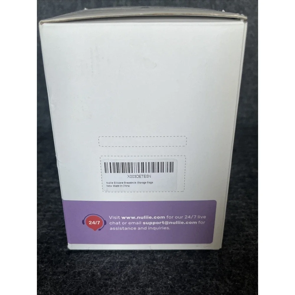 Nuliie Silicone Breastmilk Storage Bags 7‎ Pcs, 8oz/240ml, Double Seal